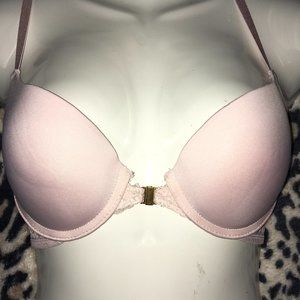 Jessica Simpson Pink Lace Front Snap T-Back Adjustable Bra